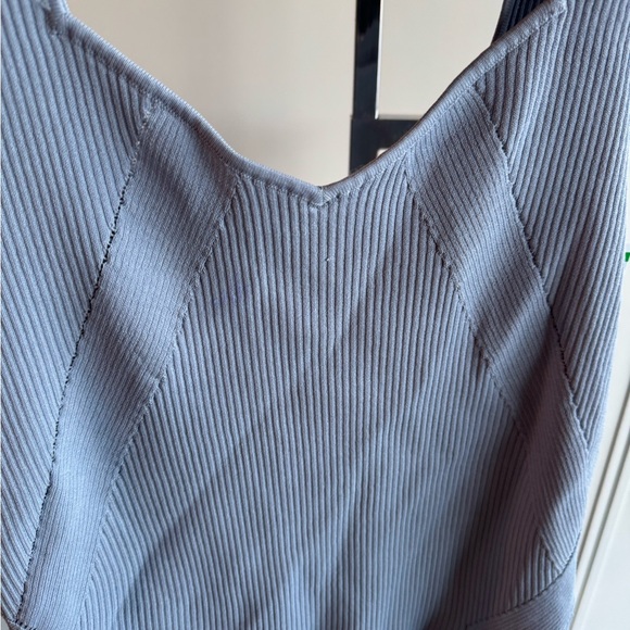 Halogen Blue Ribbed Fitted Sleeveless Tank Top by Halogen   XL - Picture 8 of 11